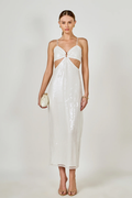 Emma Sequined Cut Out Midi Dress