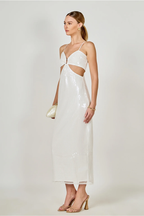 Emma Sequined Cut Out Midi Dress