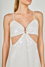 Emma Sequined Cut Out Midi Dress