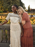 Genevieve Gold Dot Dress - Ivory - FINAL SALE