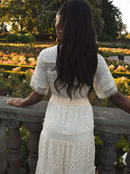 Genevieve Gold Dot Dress - Ivory - FINAL SALE