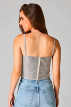 Girly Girl Rhinestone Crop Top - FINAL SALE