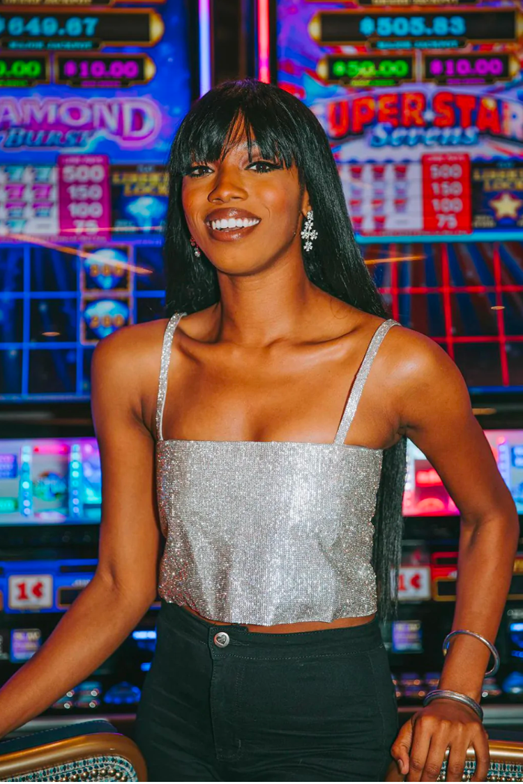 Girly Girl Rhinestone Crop Top - FINAL SALE