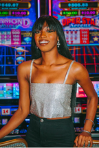 Girly Girl Rhinestone Crop Top - FINAL SALE
