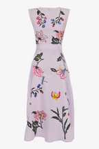 Gloriosa Floral Embroidered Midi Dress