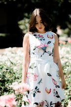 Gloriosa Floral Embroidered Midi Dress