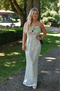 Celeste Sequin Mint Maxi Dress