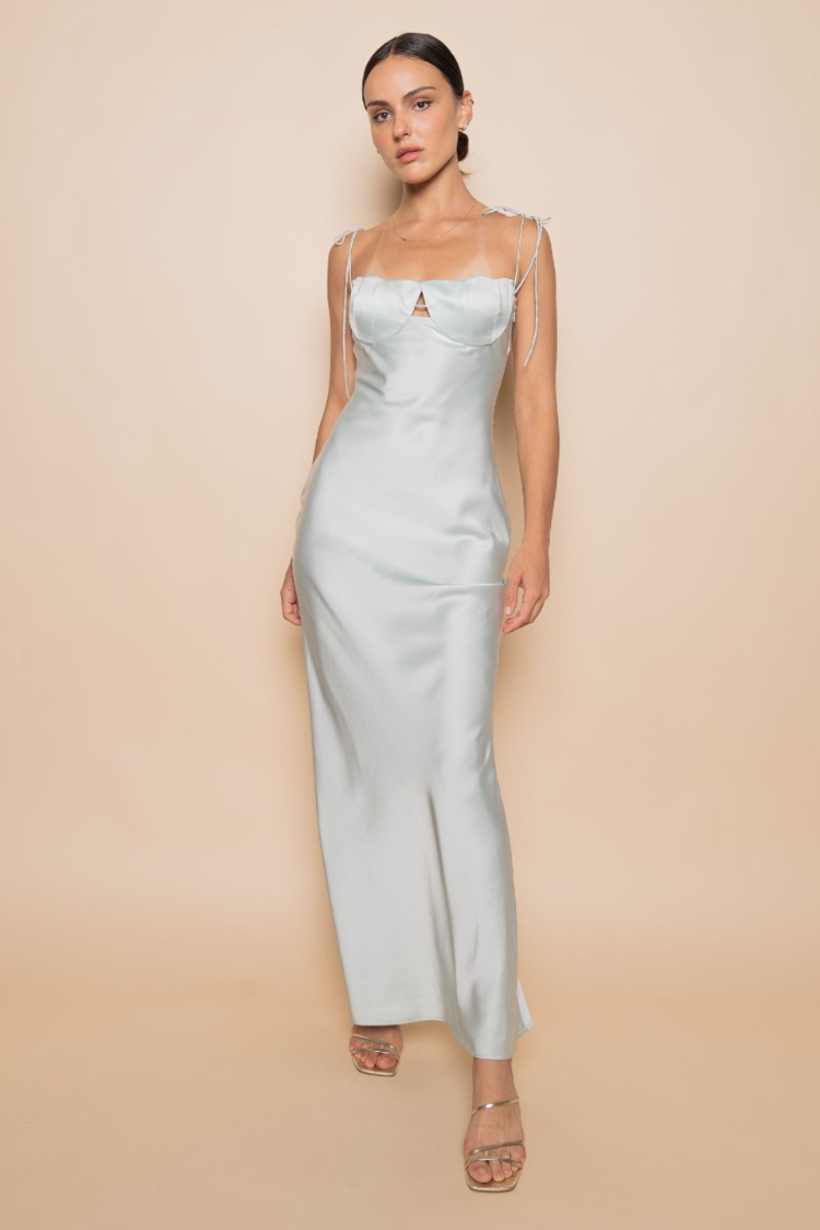 Isola Tulip Bust Maxi Dress - Chambray