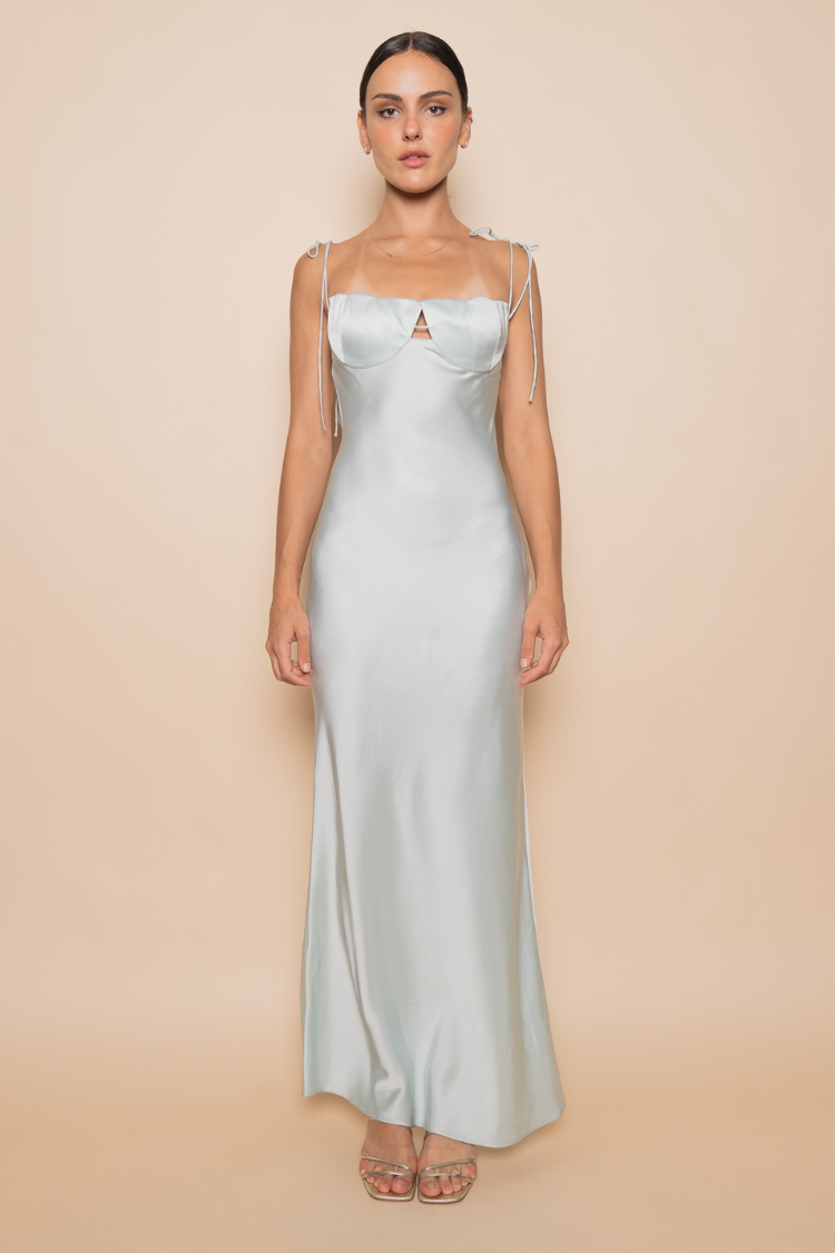 Isola Tulip Bust Maxi Dress - Chambray