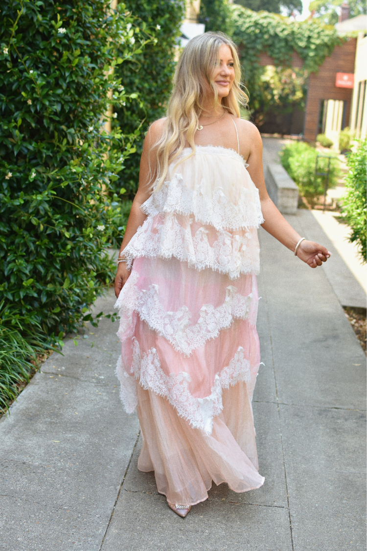 Jardin Lace Ombre Maxi Dress