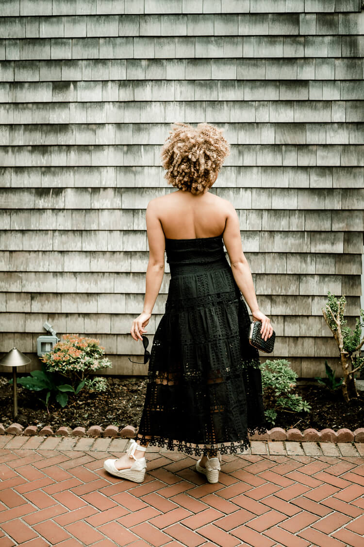 Kaia Crochet Tiered Midi Dress