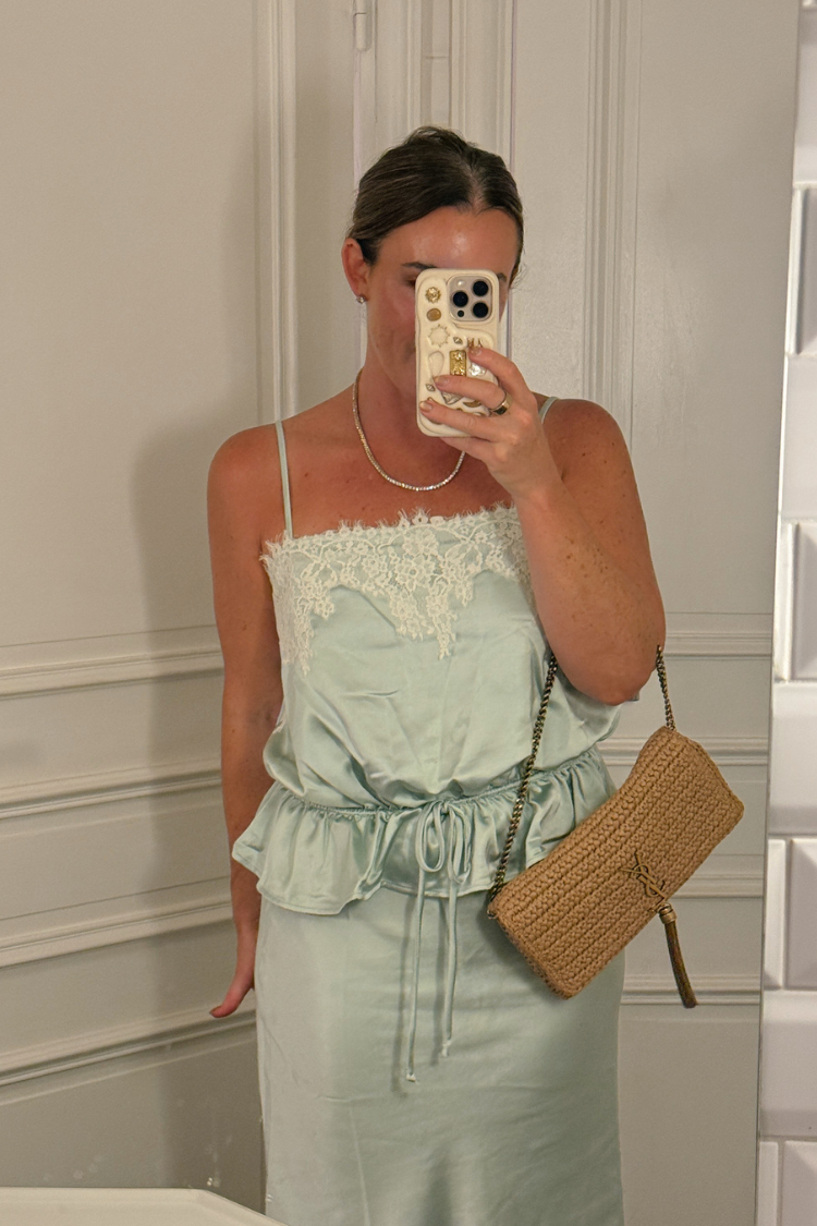 Le Soir Satin Lace Camisole Top