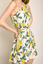 Ravello Lemon Print Mini Dress - FINAL SALE