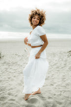Tiana White Maxi Skirt