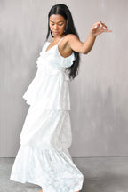Marie White Tiered Maxi Dress - FINAL SALE