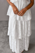 Marie White Tiered Maxi Dress - FINAL SALE