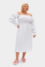 Michelin Linen Dress - White