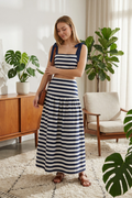 Nautico Striped Skirt Set - Navy/ White
