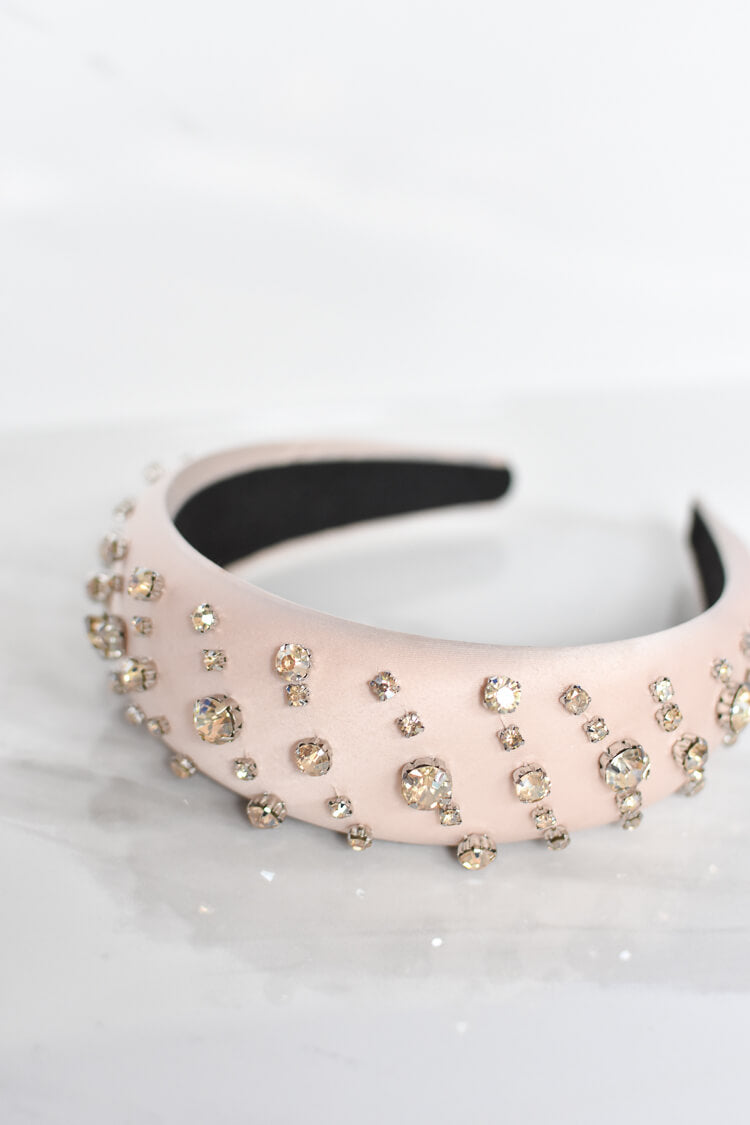 Padded Crystal Dot Headband - FINAL SALE