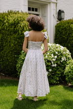 Parisian Bloom Corset Midi Dress
