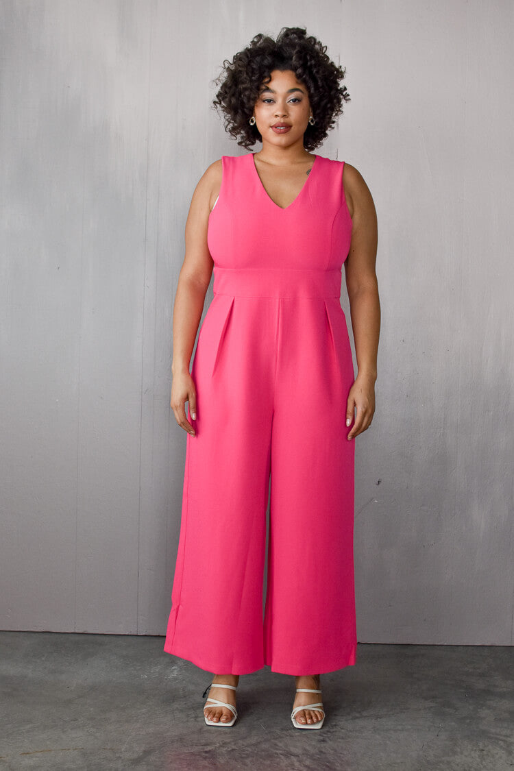 Aldridge Classic Pink Wide Legged Jumpsuit