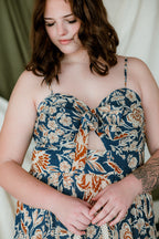Mari Teal Floral Maxi Dress - FINAL SALE