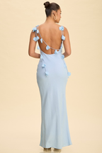 Vittoria Maxi Dress with 3D Petal Details