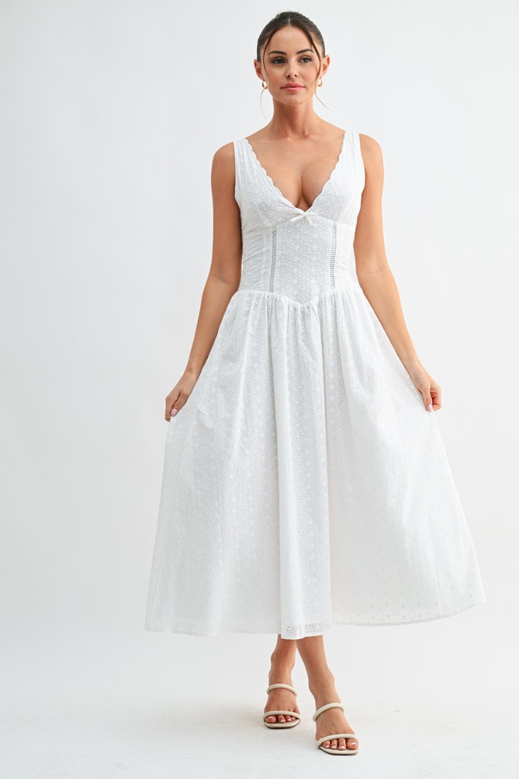 Juliette Eyelet Midi Dress