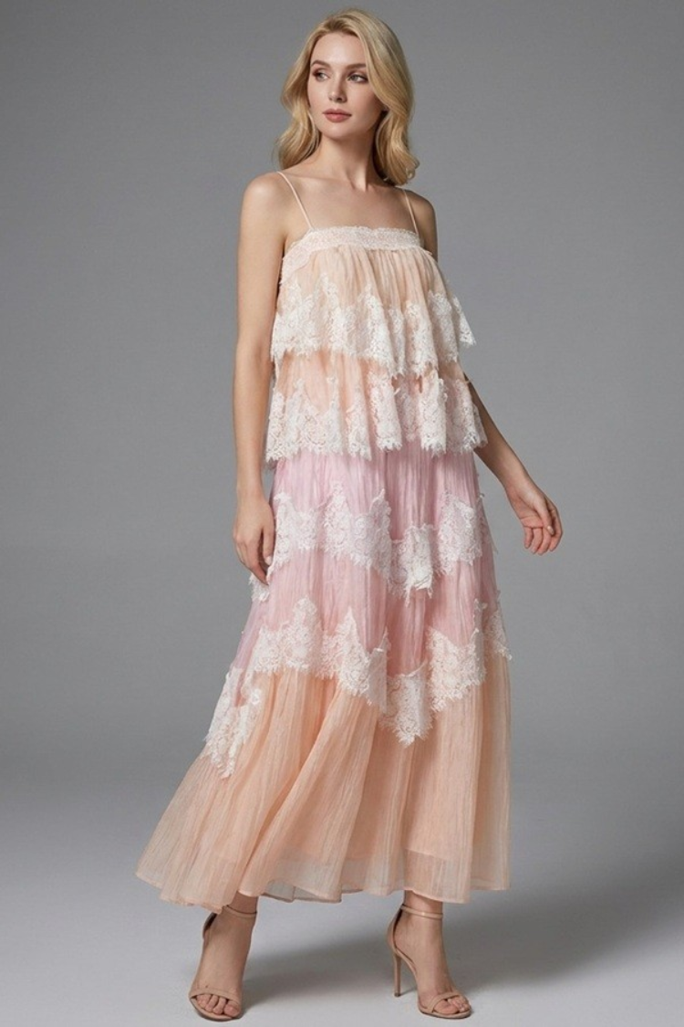 Jardin Lace Ombre Maxi Dress