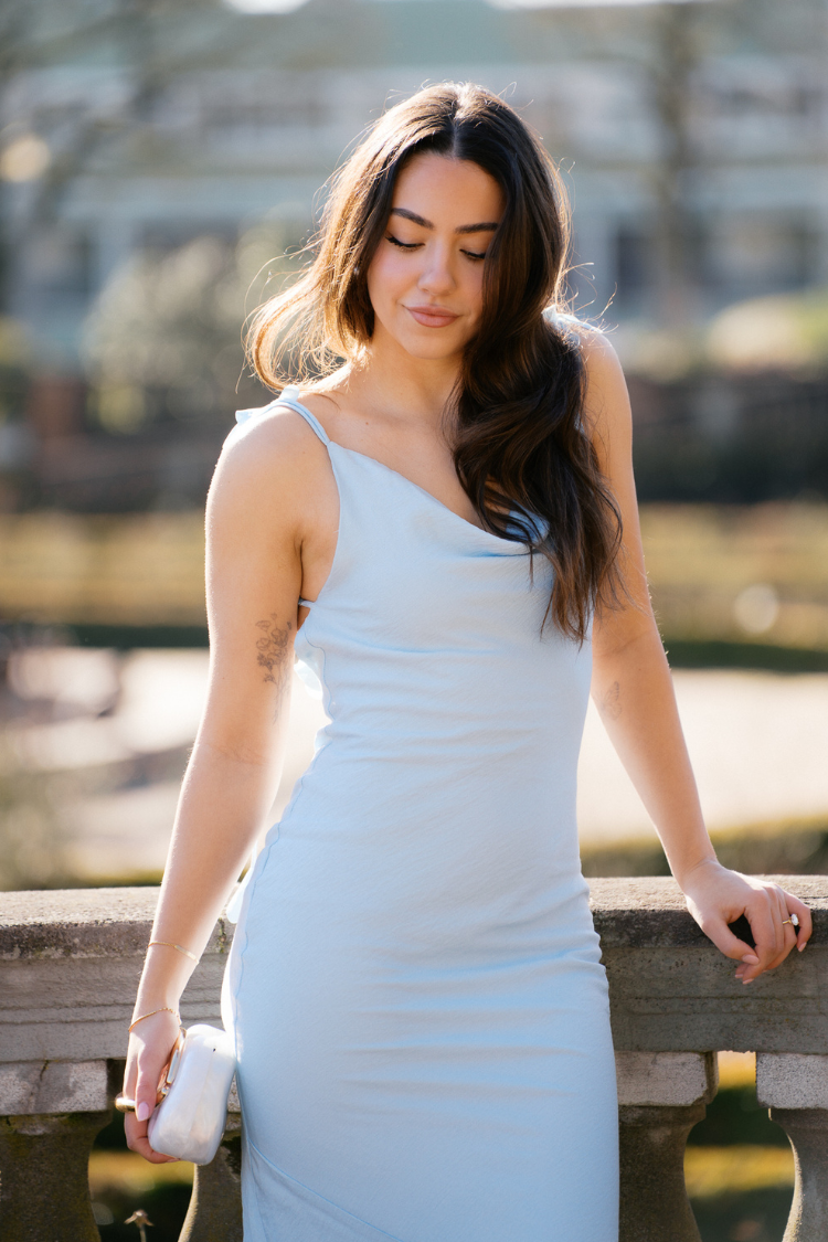 Vittoria Maxi Dress with 3D Petal Details
