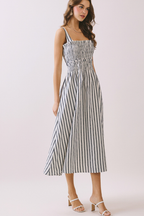Newport Navy and White Striped Dress
