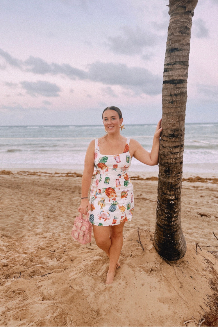 Penelope Cruise Tropical Shell Mini Dress