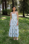 Provence Bloom Corset Midi Dress