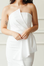 Reception White Cocktail Dress - FINAL SALE