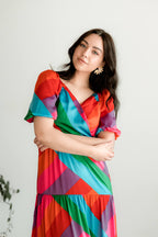 Riviera Maya Rainbow Maxi Dress - FINAL SALE