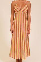 Rosê Riviera Crochet Midi Dress