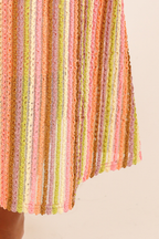 Rosê Riviera Crochet Midi Dress
