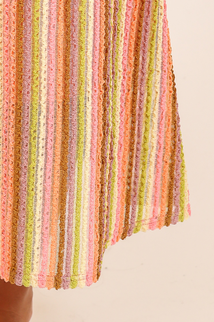 Rosê Riviera Crochet Midi Dress