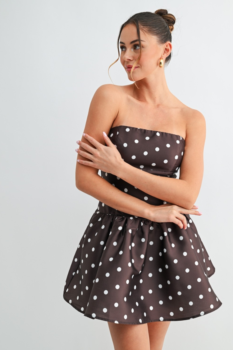 Saint-Germain Polka Dot Mini Dress