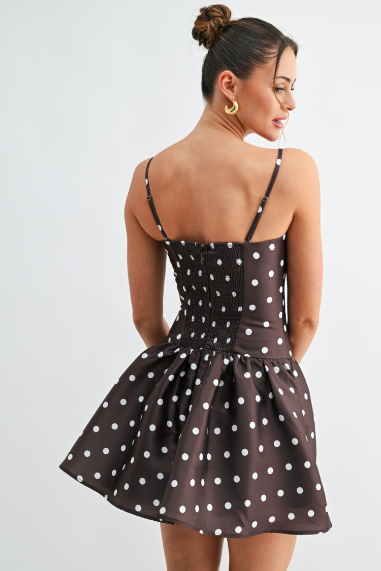 Saint-Germain Polka Dot Mini Dress