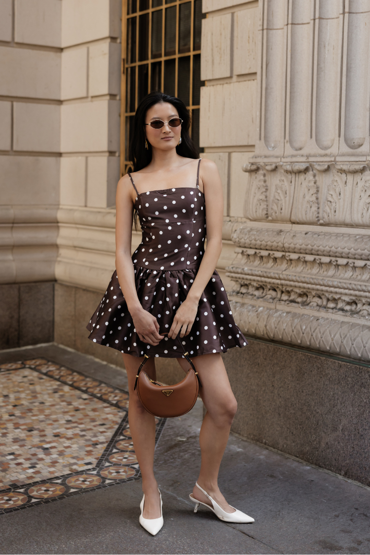Saint-Germain Polka Dot Mini Dress