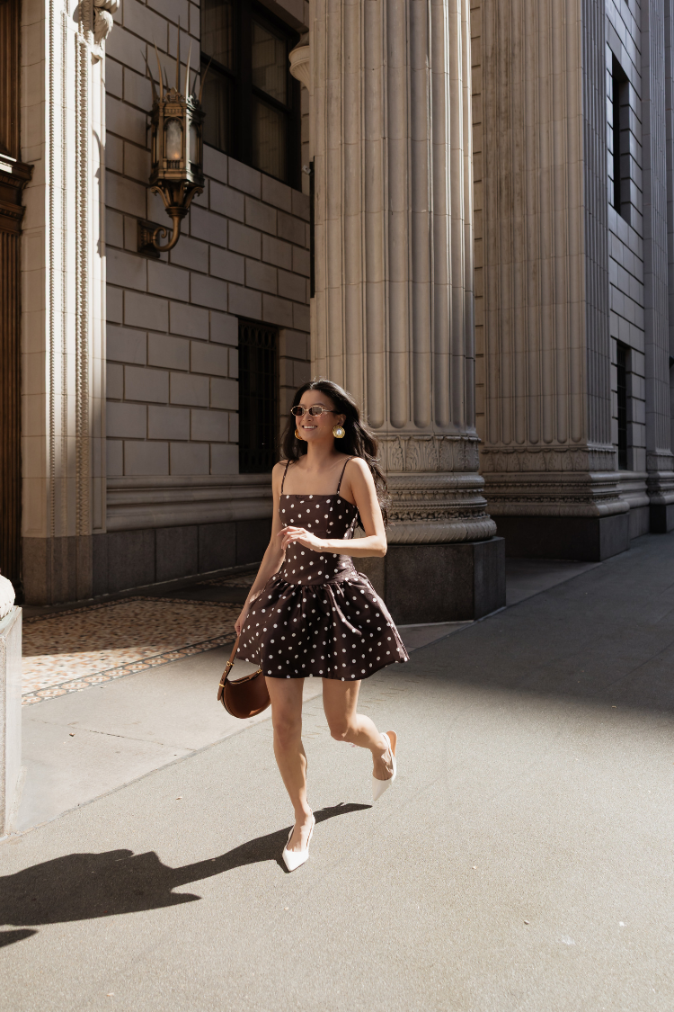 Saint-Germain Polka Dot Mini Dress
