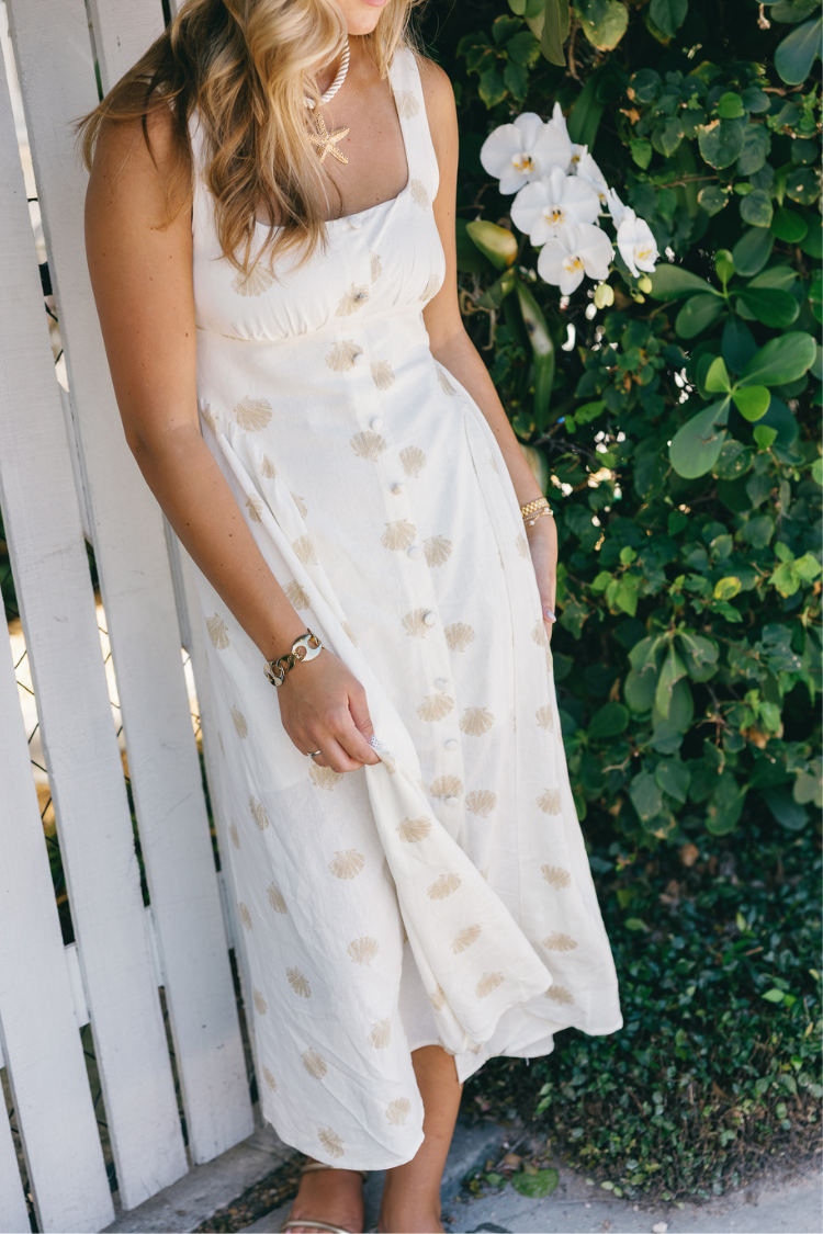 Seashell Society Midi Dress