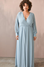 Georgie Slate Blue Wrap Dress - FINAL SALE