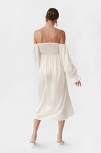 Atlanta Silk Dress - White
