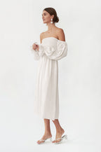 Atlanta Silk Dress - White
