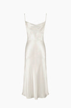 Silk 90's Style White Slip Dress
