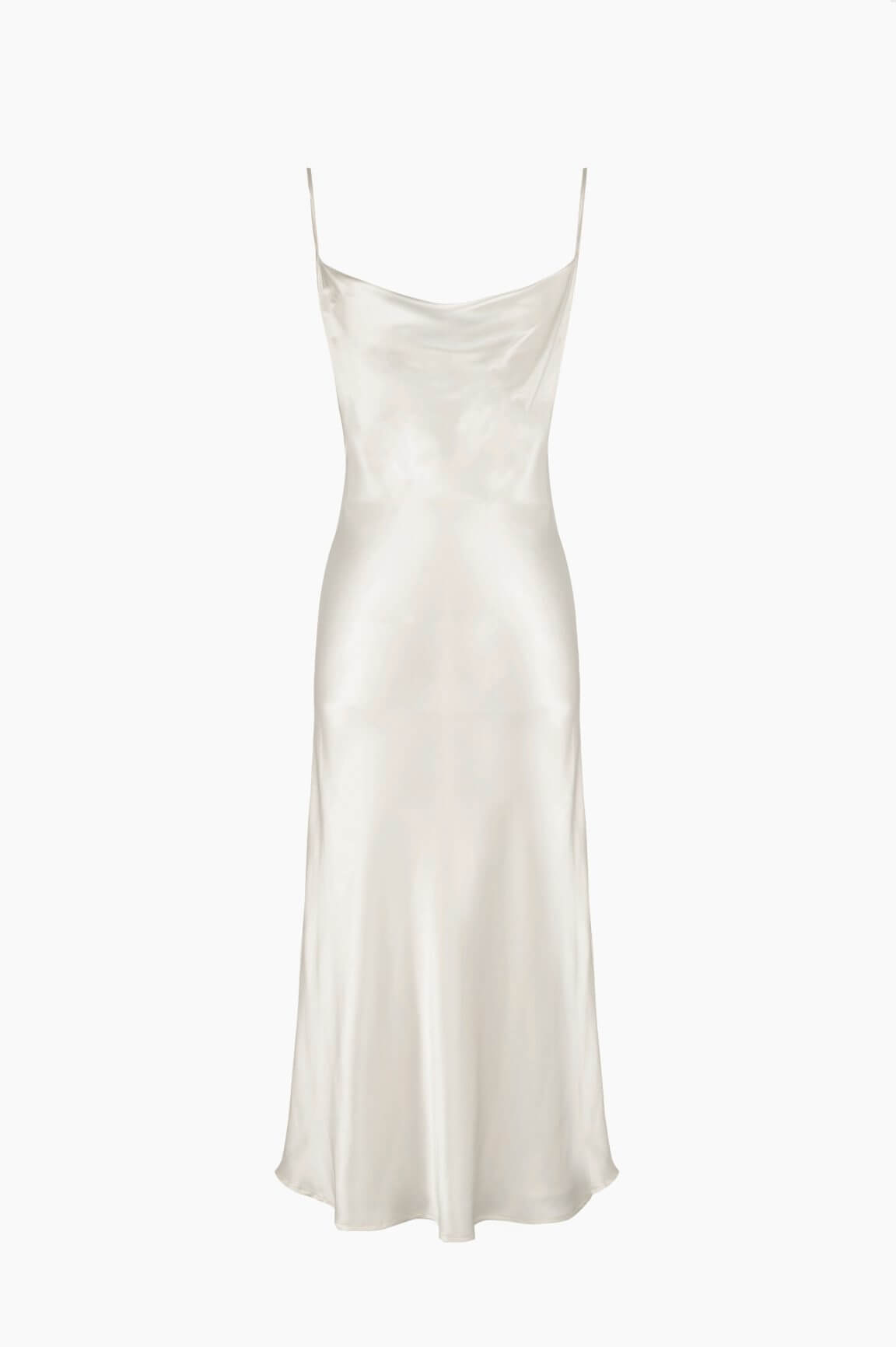 Silk 90's Style White Slip Dress