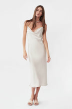 Silk 90's Style White Slip Dress