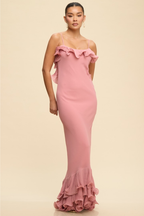Sloane Ruffle Maxi Dress - Blush